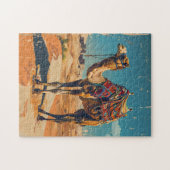 Vintage Camel Retro Wüstenkunst Puzzle (Horizontal)
