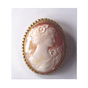 Vintage-Cameo-Frauen-Silhouette  Notizblock
