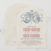 Vintage Cameo Love Wedding Invitation Einladung (Vorne/Hinten)