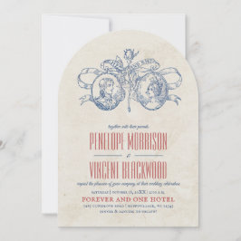 Vintage Cameo Love Wedding Invitation Einladung