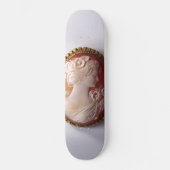 Vintage Cameo Women Silhouette Skateboard (Vorderseite)