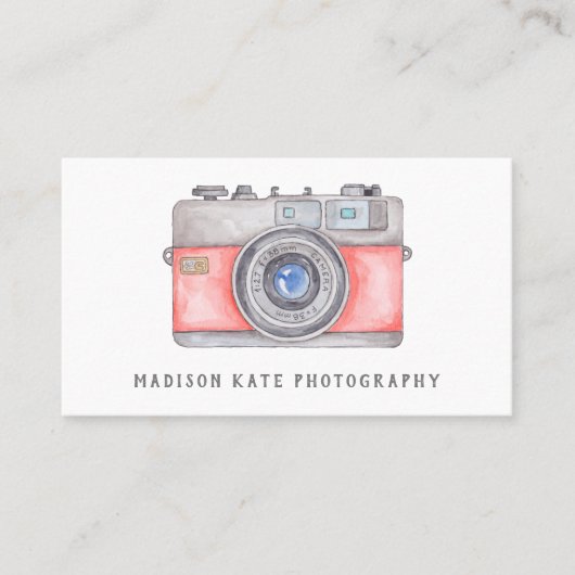 Vintage Camera Business Cards Visitenkarte (Vorderseite)