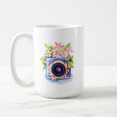 Vintage Camera Floral Water Flasche Kaffeetasse (Links)