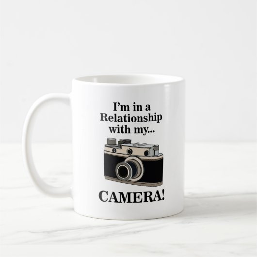 Vintage Camera Funny Photographer Kaffeetasse (Links)