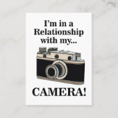 Vintage Camera Funny Photographer  Visitenkarte (Vorderseite)