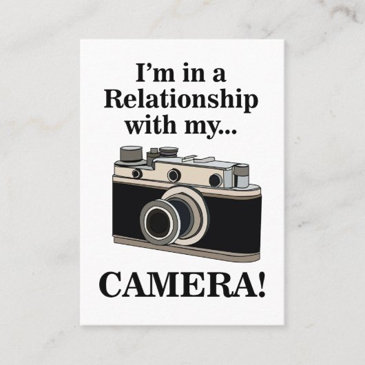 Vintage Camera Funny Photographer  Visitenkarte (Vorderseite)