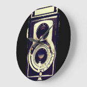 Vintage Camera Große Wanduhr (Winkel)