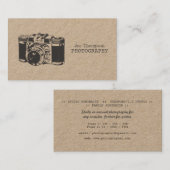 Vintage Camera Grunge Fotografy Business Cards Visitenkarte (Vorne/Hinten)