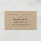 Vintage Camera Grunge Fotografy Business Cards Visitenkarte (Rückseite)