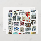 Vintage Camera-Montage Postkarte (Vorne/Hinten)