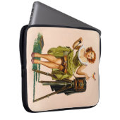 Vintage Camera Pinup girl Laptopschutzhülle (Vorne Rechts)