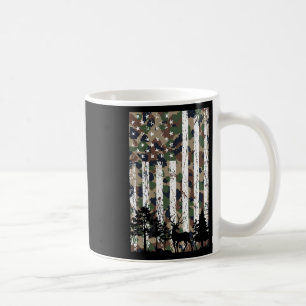 Vintage Camouflage Amerikanische Fahne Hirschjagd Kaffeetasse
