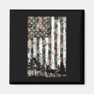 Vintage Camouflage Amerikanische Fahne Hirschjagd Magnet