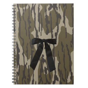 Vintage Camouflage des Bottomlandes Niedlich Black Notizblock