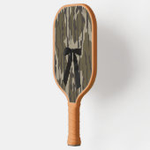 Vintage Camouflage des Bottomlandes Niedlich Black Pickleball Schläger (Links)