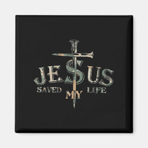 Vintage Camouflage Jesus Cross Christ Rettete mein Magnet