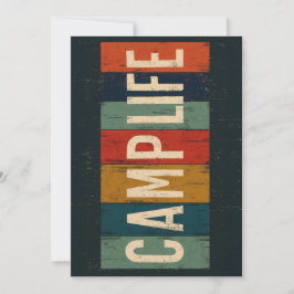 Vintage Camp Life Typography Feiertagskarte