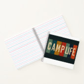 Vintage Camp Life Typography Notizblock (Innenseite)