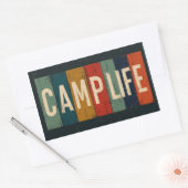 Vintage Camp Life Typography Rechteckiger Aufkleber (Umschlag)