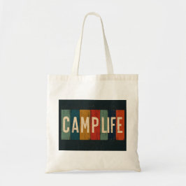 Vintage Camp Life Typography Tragetasche