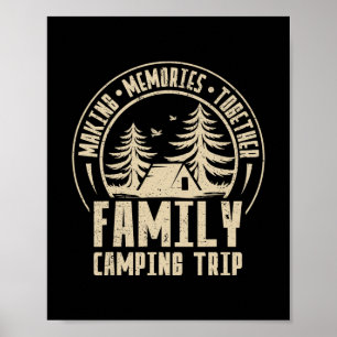 Vintage Camper Camp Familien-Camping-Trip 2025 Übe Poster