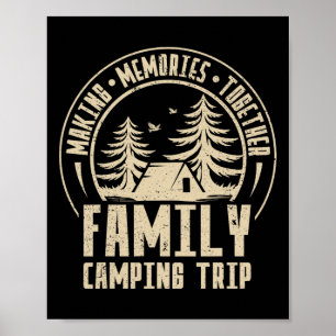Vintage Camper Camp Familien-Camping-Trip 2025 Übe Poster