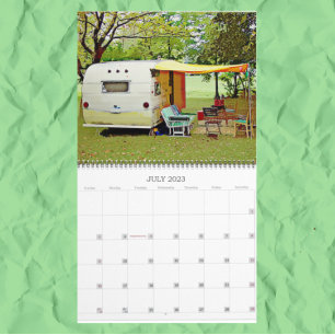 Vintage-Camper Happy Camping 2023-Kalender Kalender
