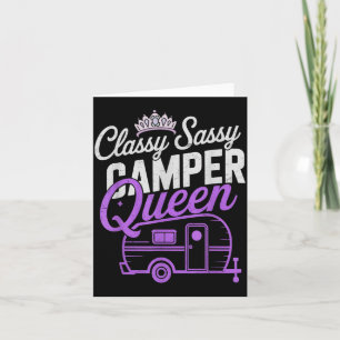 Vintage Camper Queen Sassy RV Vibes Camping Karte