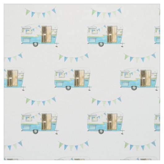 Vintage-Camper-Stoff Stoff (Muster)