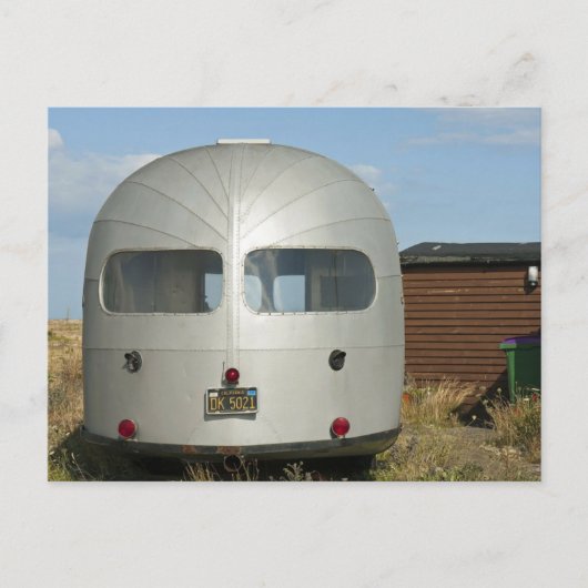 Vintage Camper-Trailer-Postkarte Postkarte (Vorderseite)