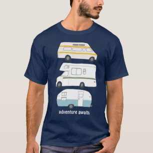 Vintage-Camper-Trailer-Vanlife-Wohnmobil-Abenteuer T-Shirt