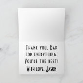 Vintage Camper Trailer Vatertag-Karte Karte (Innenseite)