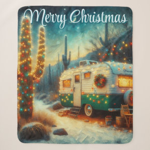 Vintage-Camper-Weihnachten in der Wüste Personalis Sherpadecke