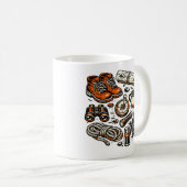 Vintage Camping Essentials Kaffeetasse | Retro Out (VorderseiteRechts)