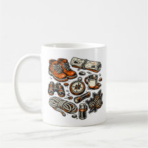 Vintage Camping Essentials Kaffeetasse | Retro Out