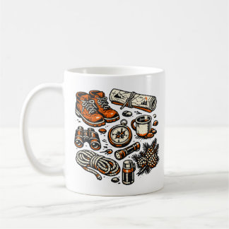 Vintage Camping Essentials Kaffeetasse | Retro Out
