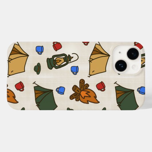 Vintage Camping iPhone Case (Rückseite (Horizontal))