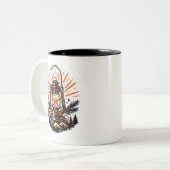 Vintage Camping Laterne Kaffeetasse | Retro Outdoo (Vorderseite Links)
