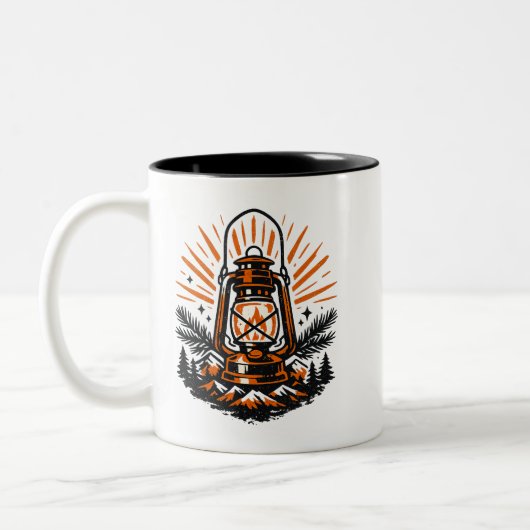 Vintage Camping Laterne Kaffeetasse | Retro Outdoo (Links)