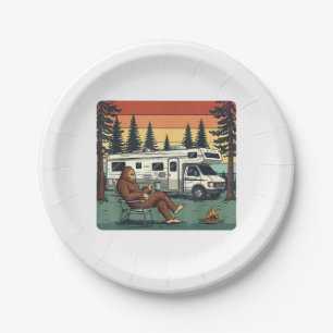 Vintage-Camping-Motorhome-RV-Bigfoot-Abenteuer Pappteller