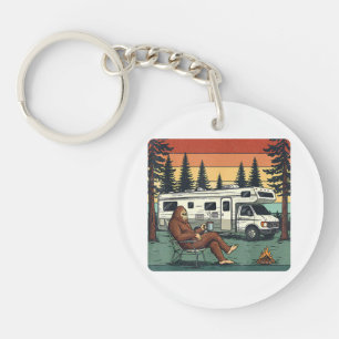 Vintage-Camping-Motorhome-RV-Bigfoot-Abenteuer Schlüsselanhänger