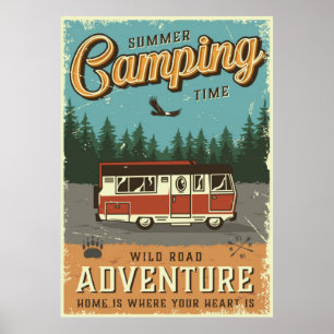 Vintage-Camping Poster