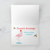 Vintage Camping Trailer Weihnachtskarte Feiertagskarte (Innenseite)