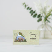 Vintage Camping Visitenkarte (Stehend Vorderseite)