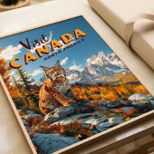 Vintage Canada Lynx Travel Poster