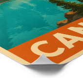 Vintage Canada Mountain Lake Poster (Ecke)