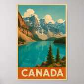 Vintage Canada Mountain Lake Poster (Vorne)