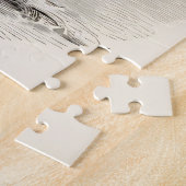 Vintage-Canadagänse im Flug - Gravur Puzzle (Seite)
