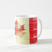 Vintage Canadian Fahne Canada Kaffee Tasse Design (VorderseiteRechts)