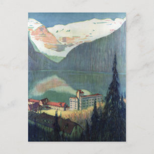 Vintage Canadian Pacific Rockies Lake Louise Poste Postkarte